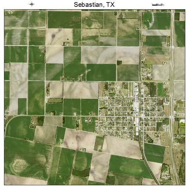 Sebastian, TX air photo map