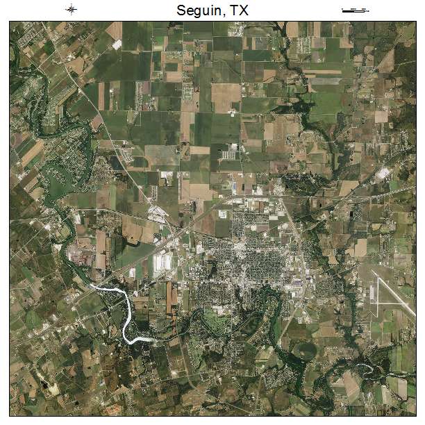Seguin, TX air photo map