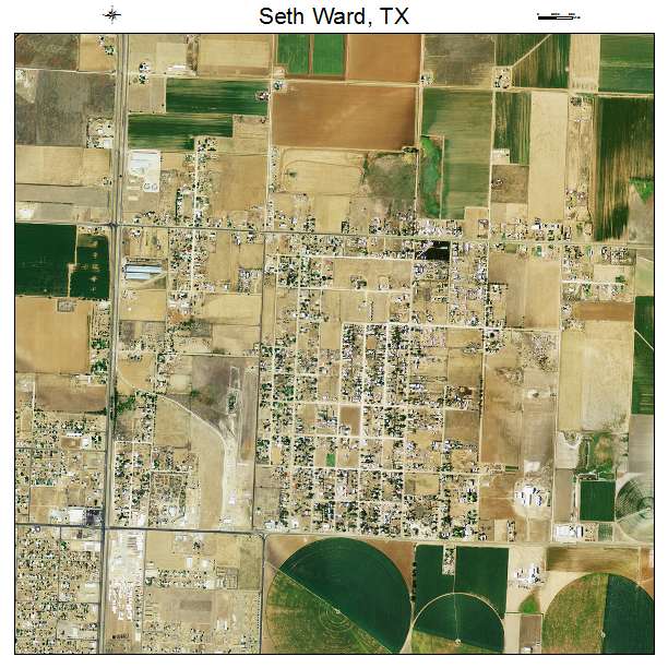 Seth Ward, TX air photo map
