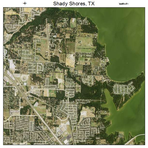 Shady Shores, TX air photo map