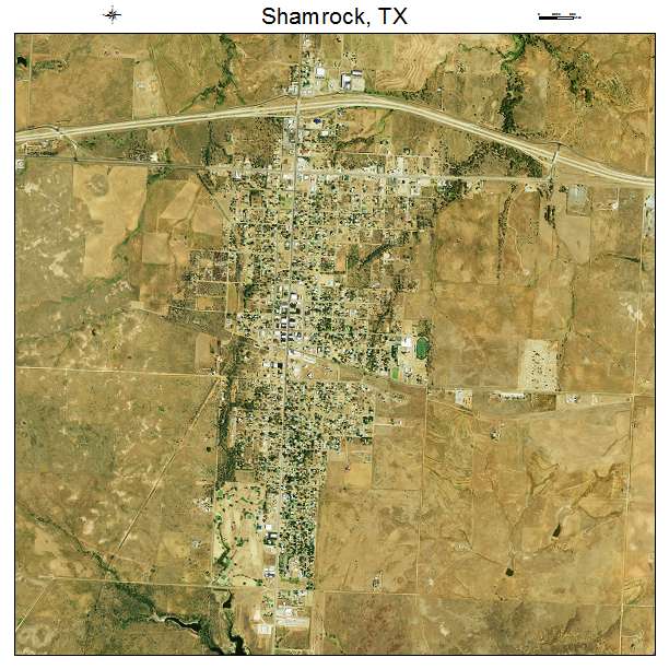 Shamrock, TX air photo map