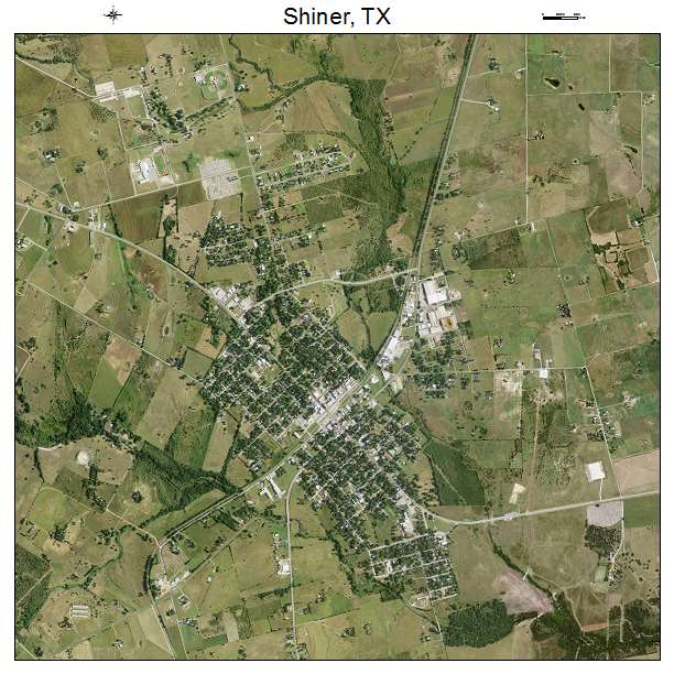 Shiner, TX air photo map