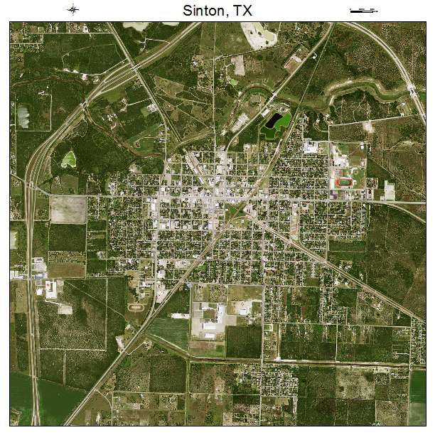 Sinton, TX air photo map