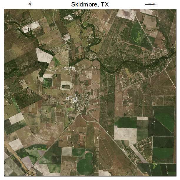 Skidmore, TX air photo map