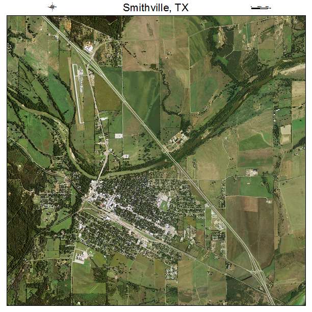 Smithville, TX air photo map