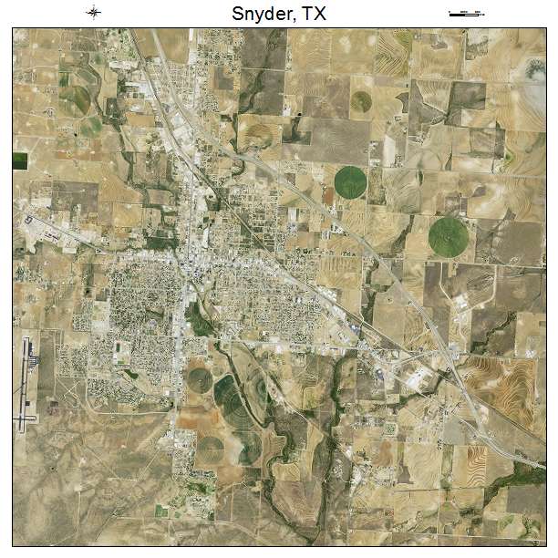 Snyder, TX air photo map