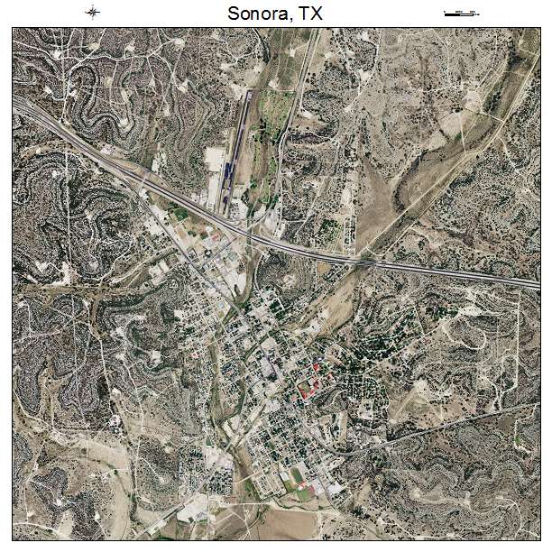 Sonora, TX air photo map