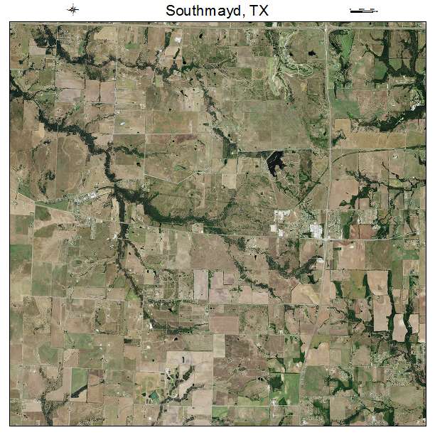Southmayd, TX air photo map