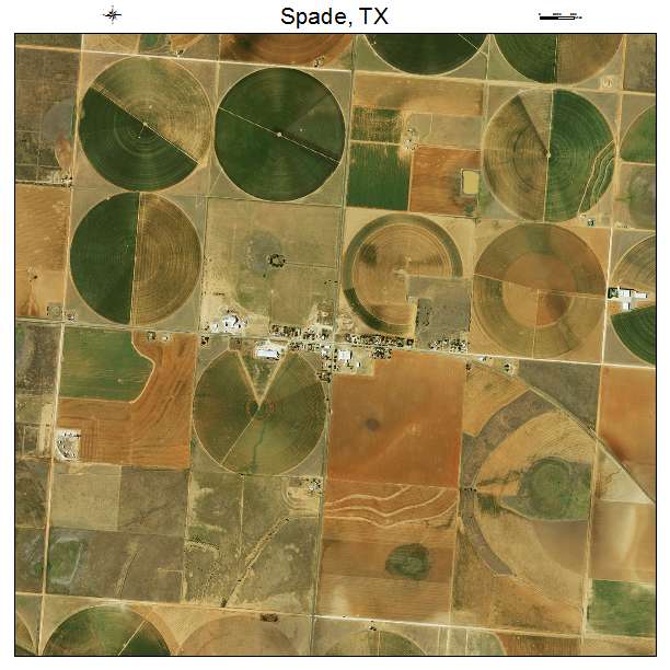 Spade, TX air photo map