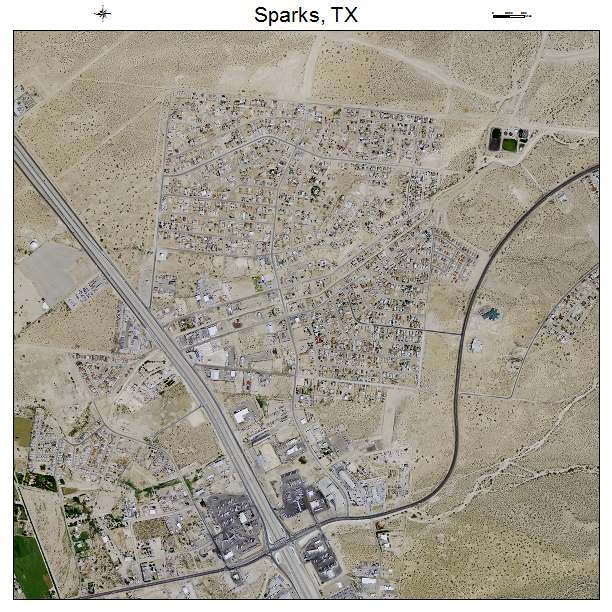 Sparks, TX air photo map
