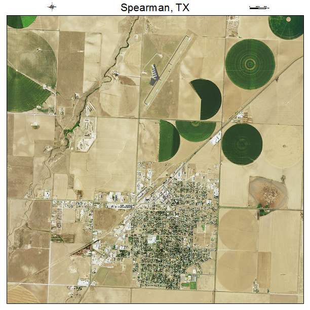 Spearman, TX air photo map