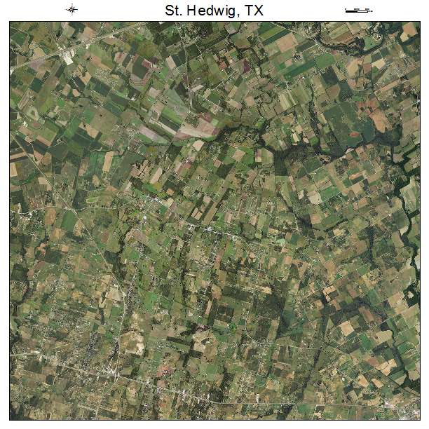 St Hedwig, TX air photo map