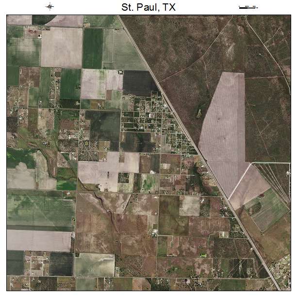 St Paul, TX air photo map