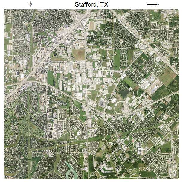 Stafford, TX air photo map