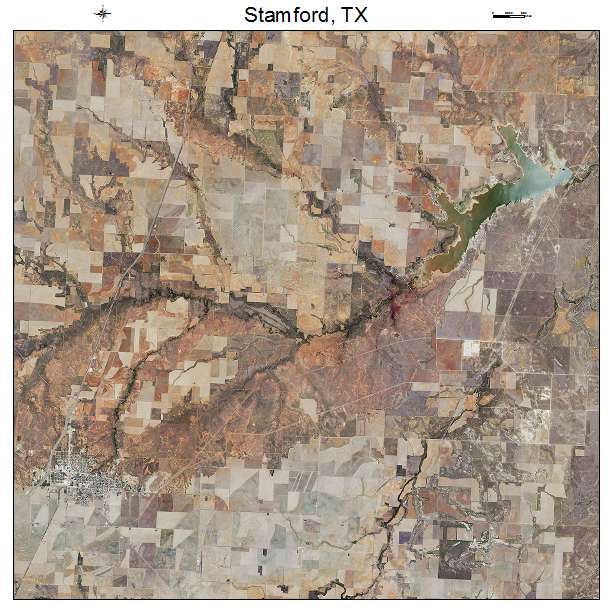 Stamford, TX air photo map