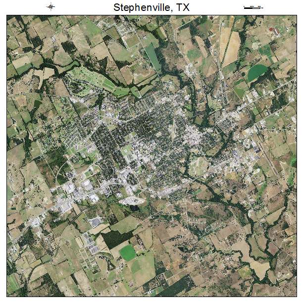 Stephenville, TX air photo map