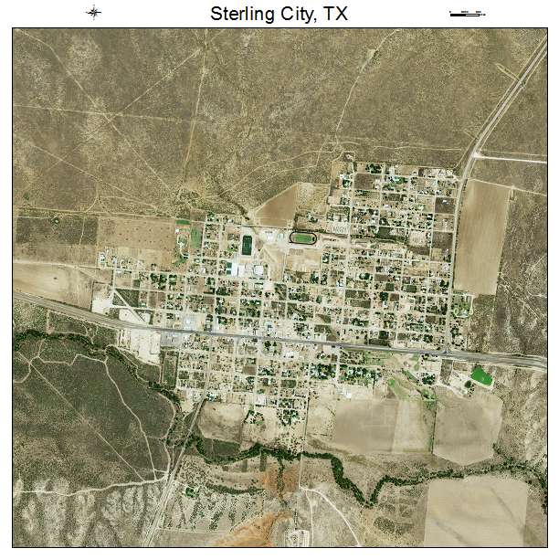 Sterling City, TX air photo map