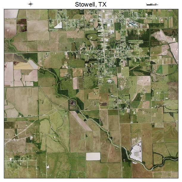 Stowell, TX air photo map