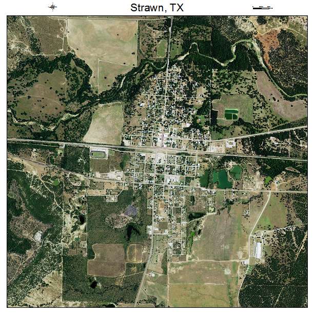 Strawn, TX air photo map