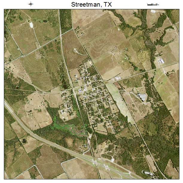 Streetman, TX air photo map
