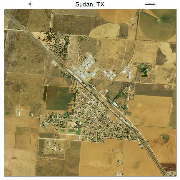Sudan, TX air photo map