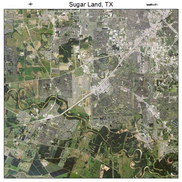 Sugar Land, TX air photo map