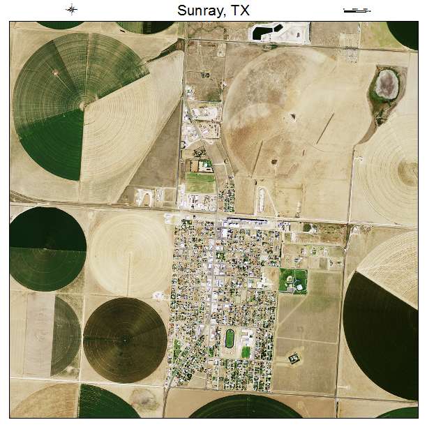 Sunray, TX air photo map