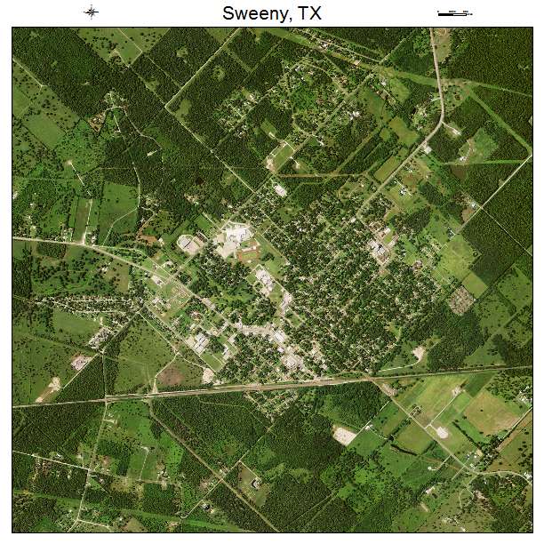 Sweeny, TX air photo map