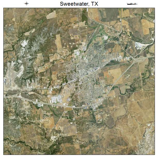 Sweetwater, TX air photo map