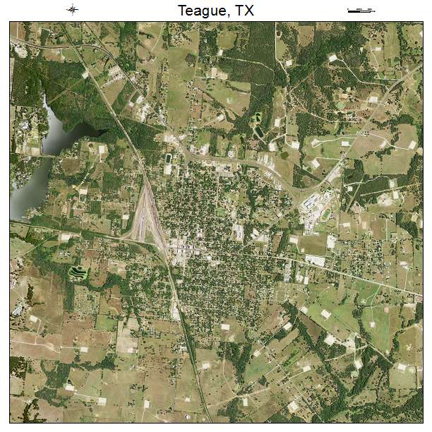 Teague, TX air photo map