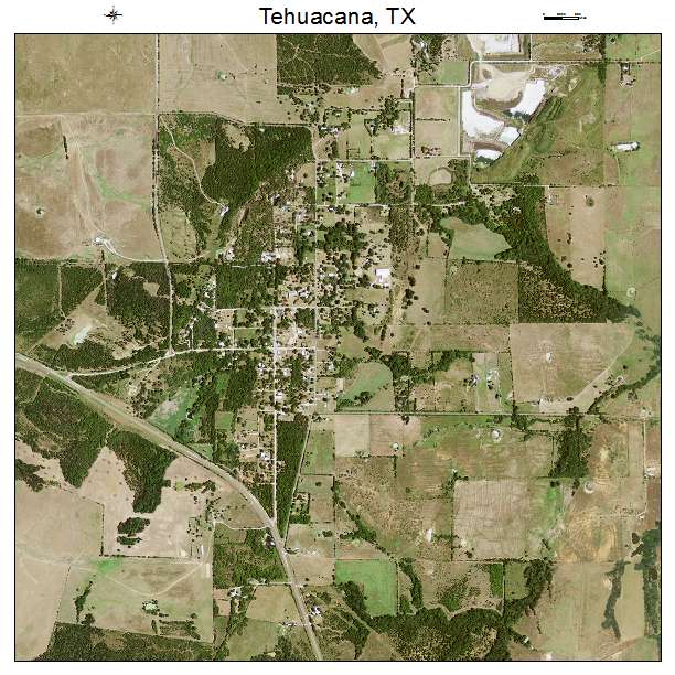 Tehuacana, TX air photo map