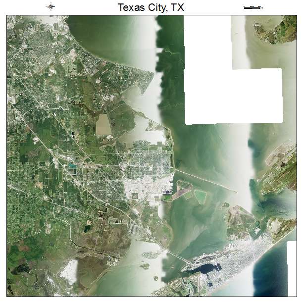 Texas City, TX air photo map