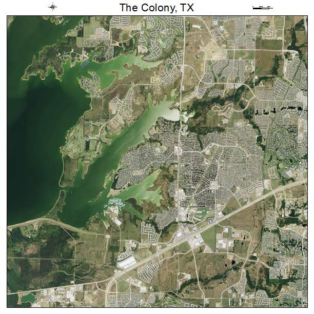 The Colony, TX air photo map
