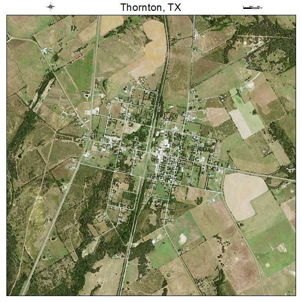 Thornton, TX air photo map