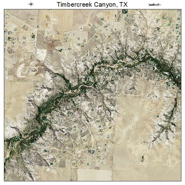 Timbercreek Canyon, TX air photo map