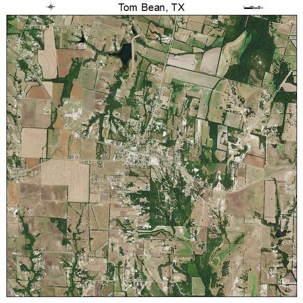 Tom Bean, TX air photo map