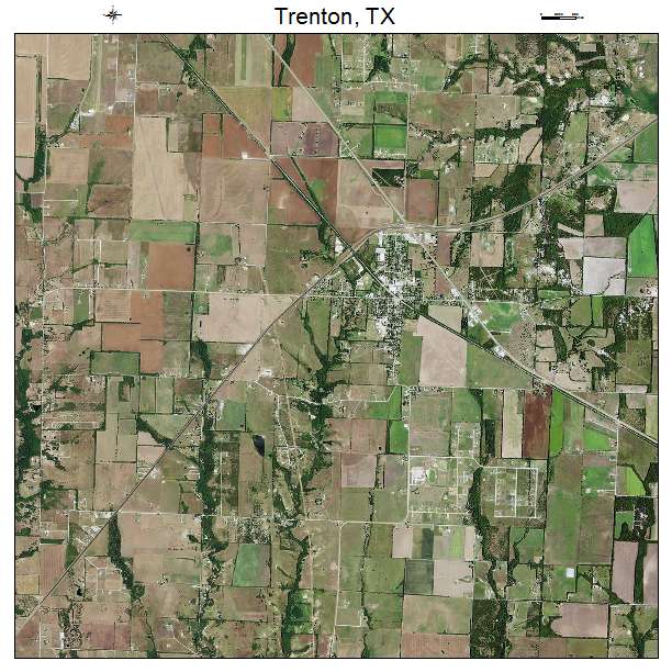 Trenton, TX air photo map