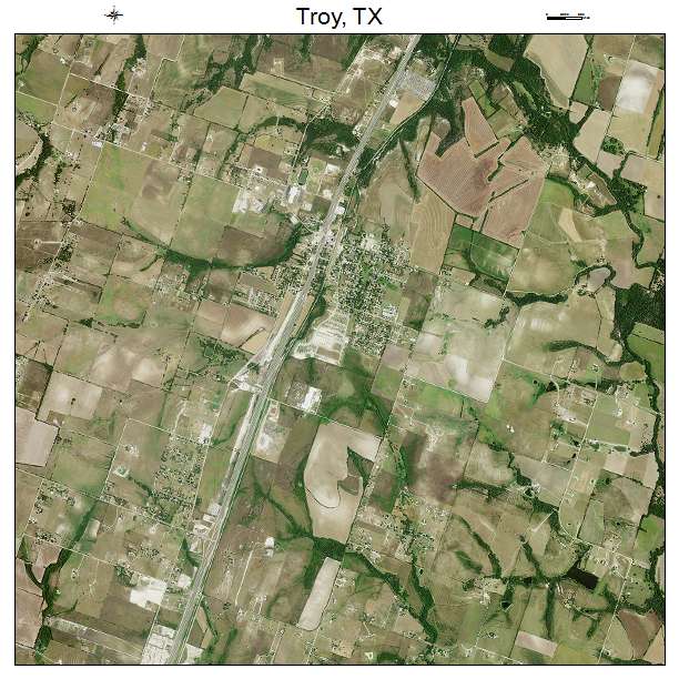 Troy, TX air photo map