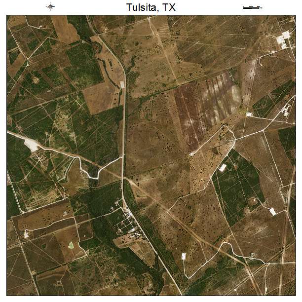 Tulsita, TX air photo map