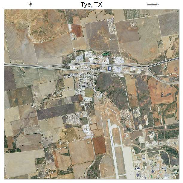 Tye, TX air photo map