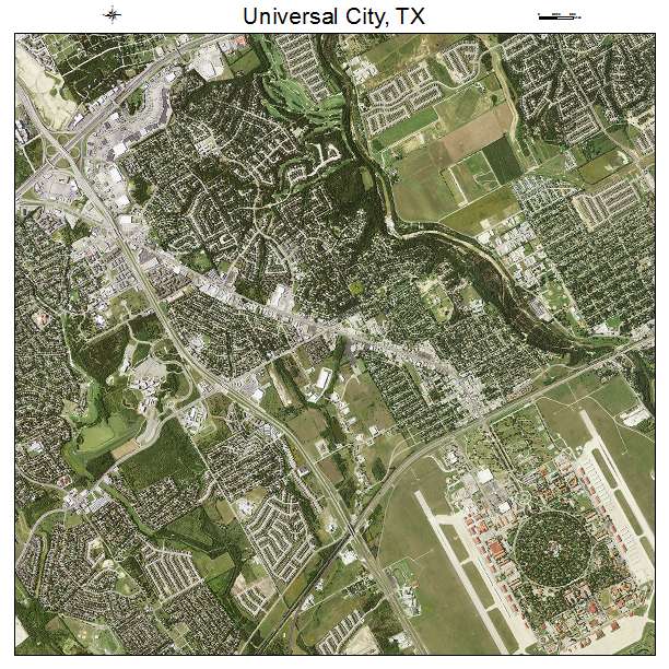 Universal City, TX air photo map