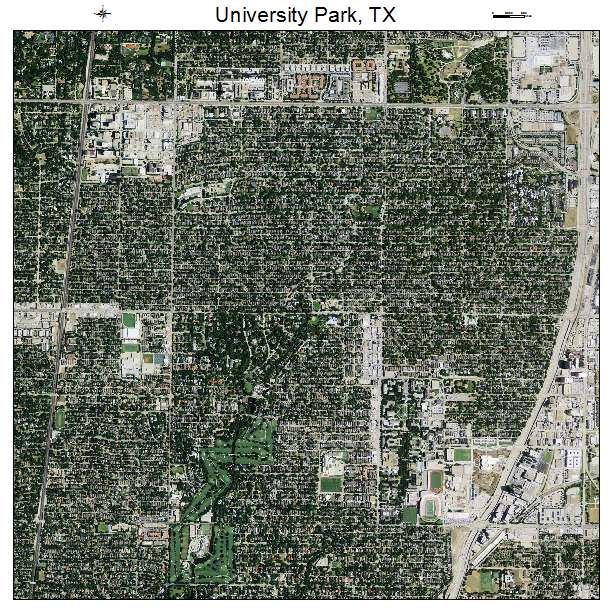 University Park, TX air photo map