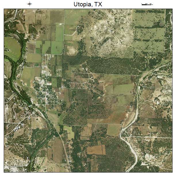 Utopia, TX air photo map