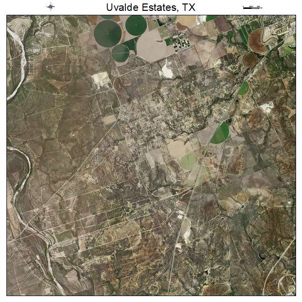 Uvalde Estates, TX air photo map