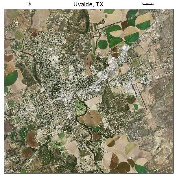Aerial Photography Map of Uvalde, TX Texas