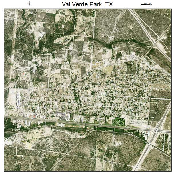 Val Verde Park, TX air photo map