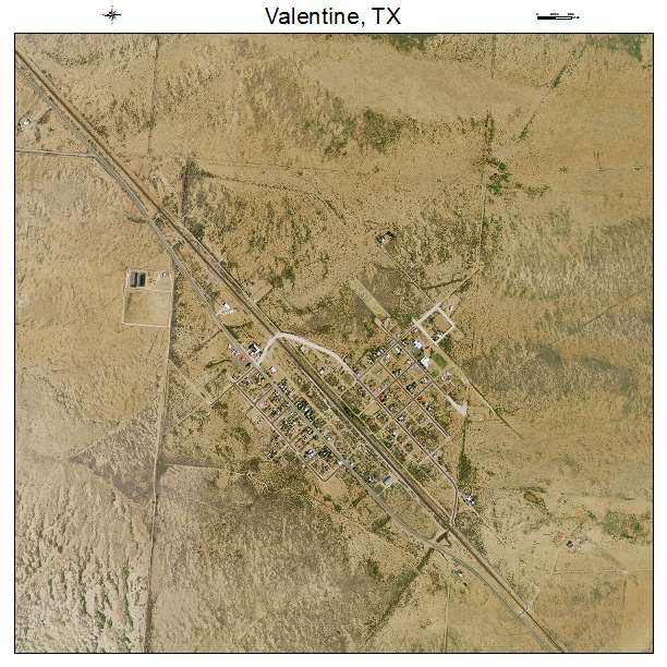 Valentine, TX air photo map