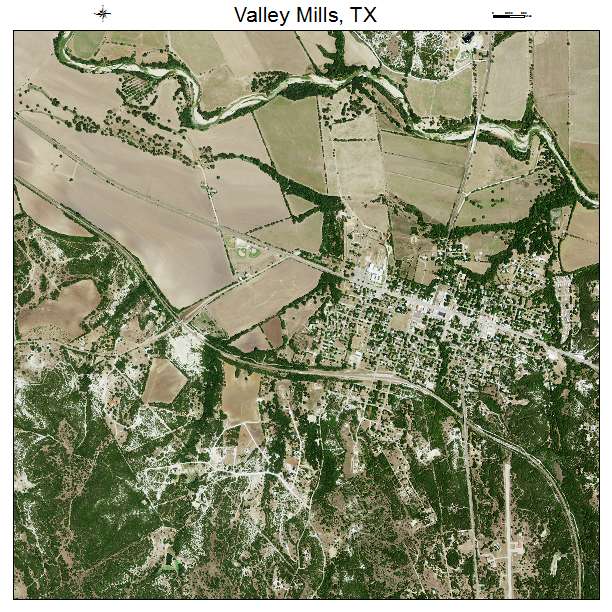 Valley Mills, TX air photo map
