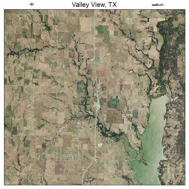 Valley View, TX air photo map