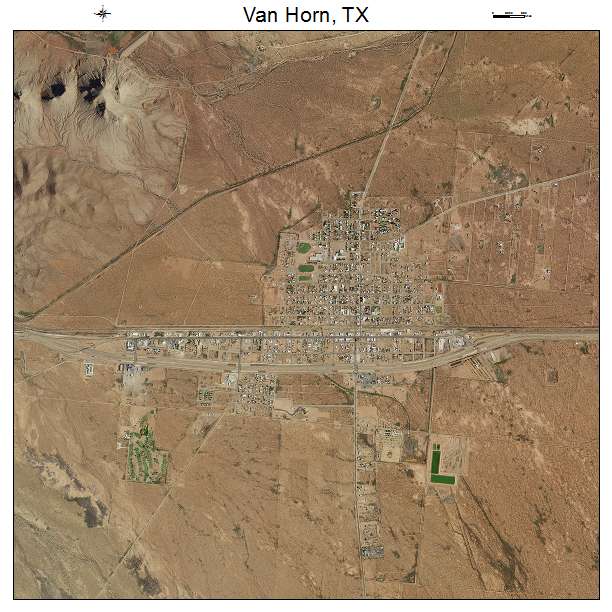 Van Horn, TX air photo map